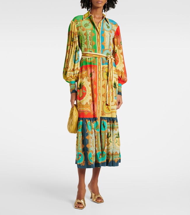 Alémais Monte printed linen shirt dress