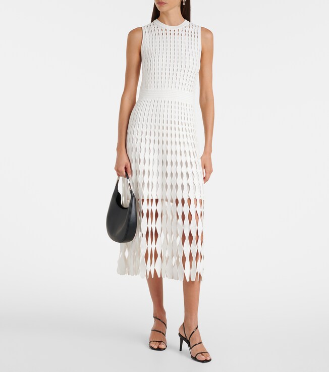 SIMKHAI Zyla open-knit midi dress