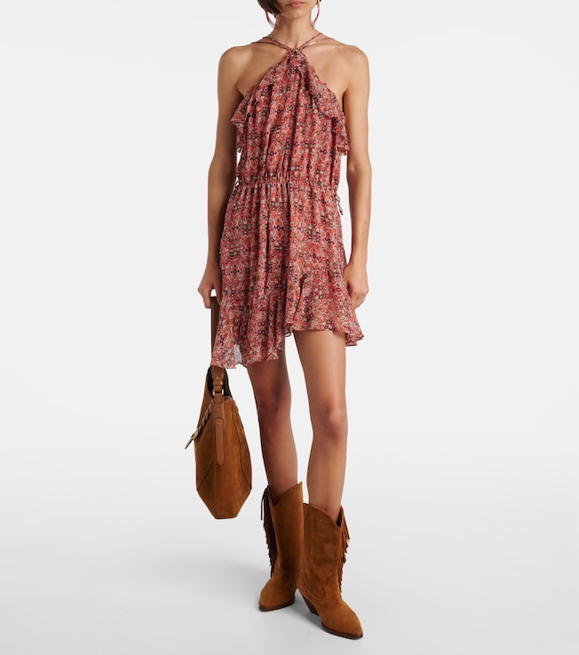 Marant Étoile Betty gathered  semi-sheer minidress