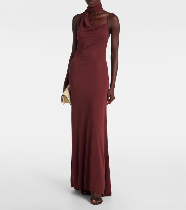 Aya Muse Wisp draped maxi dress