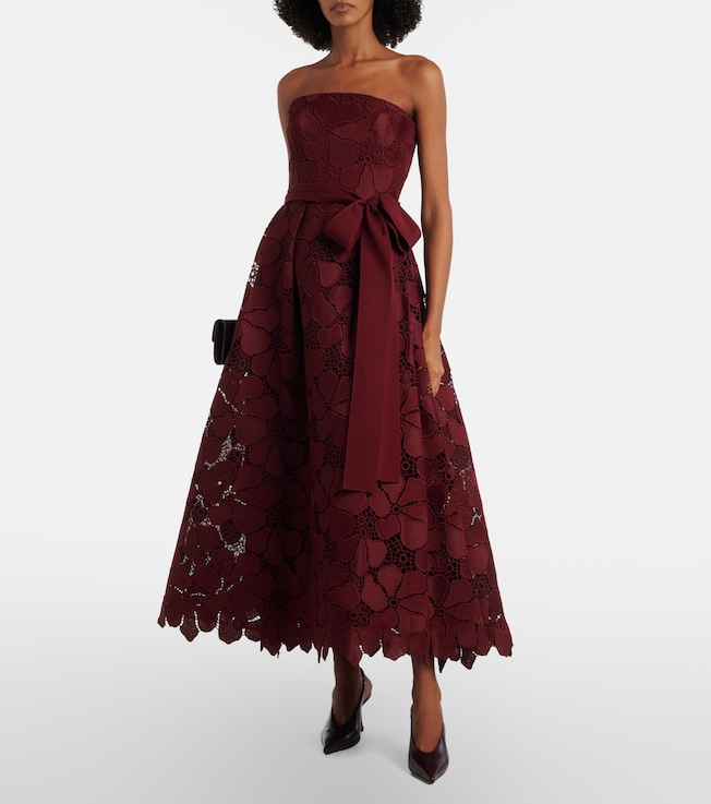 Elie Saab Silk-blend guipure lace cocktail dress