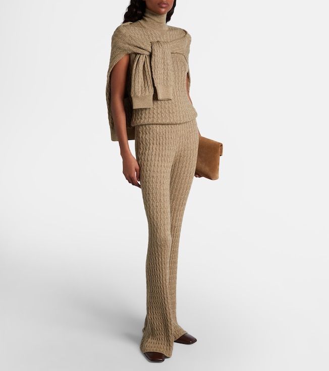 Loro Piana Bihar cashmere-blend flared pants