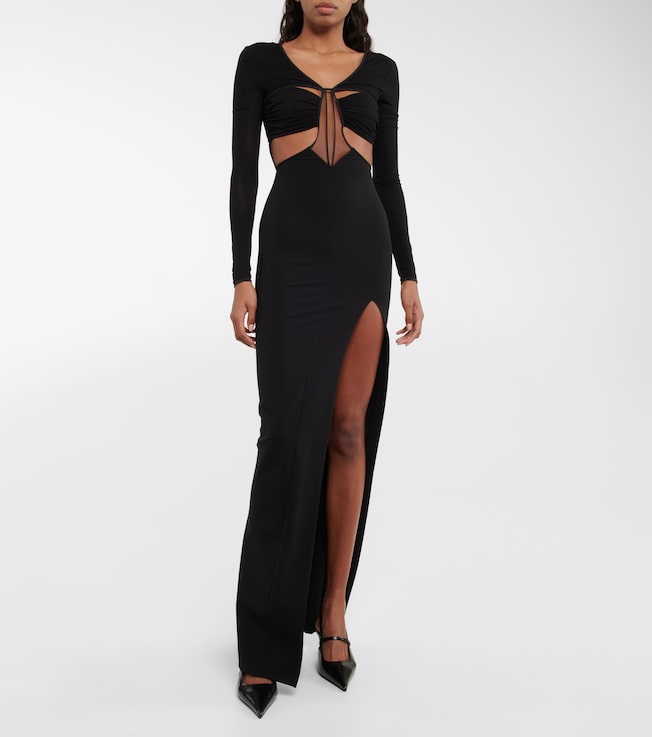 Nensi Dojaka Cutout jersey maxi dress