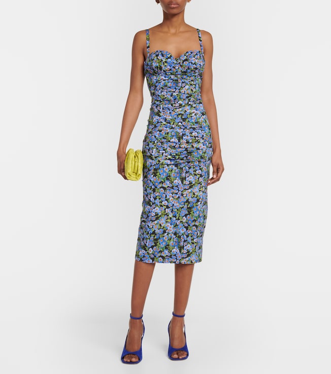 Carolina Herrera Floral cotton-blend midi dress