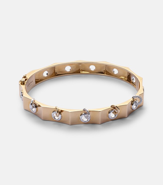 Armband Eyet aus 14kt Gelb- und Weißgold mit Diamanten | Rainbow K