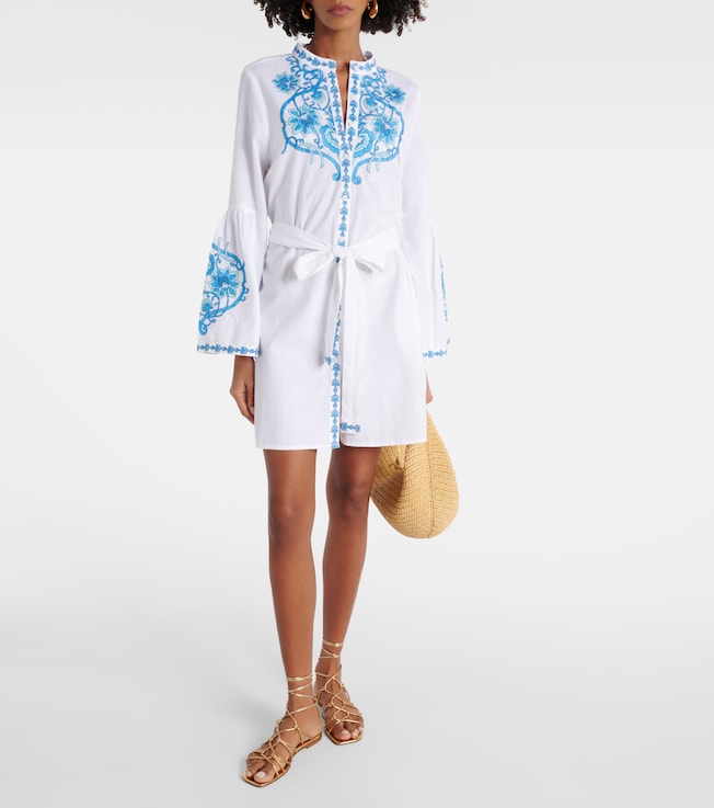 Melissa Odabash Everly cotton and linen minidress