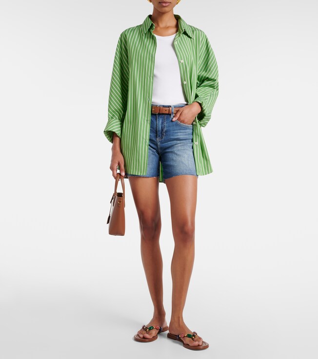 AG Jeans Ex-Boyfriend high-rise denim shorts
