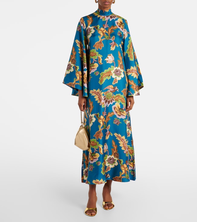 La DoubleJ Magnifico printed silk midi dress