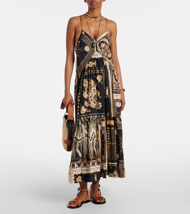 Marant Étoile Sabbage printed cotton midi dress