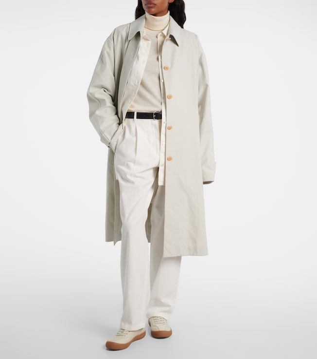 The Row Pluma cotton and cashmere coat