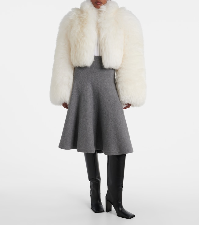Alaïa Cropped shearling jacket