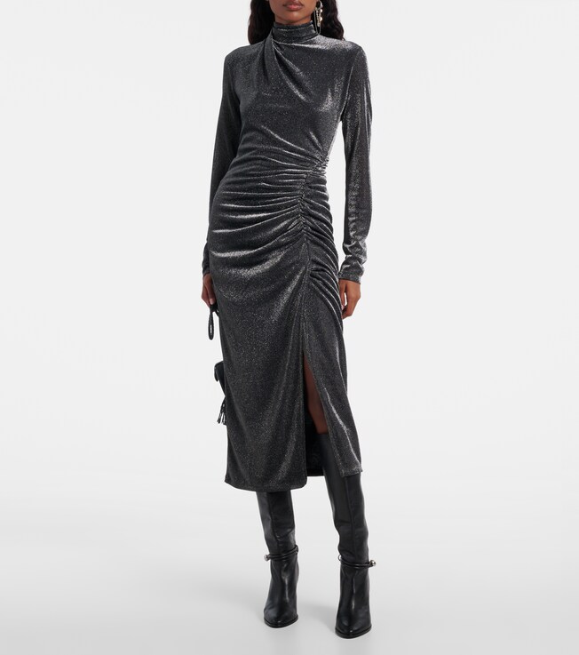 Marant Étoile Jenisa draped gathered midi dress