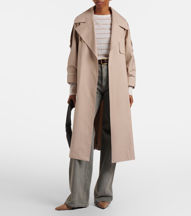 Max Mara Cotton-blend gabardine trench coat