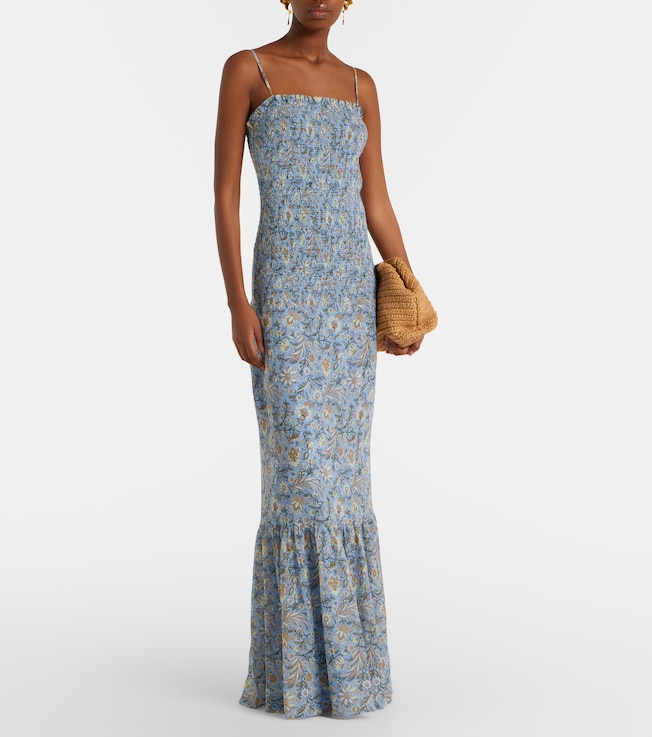 Veronica Beard Clem floral cotton and silk maxi dress