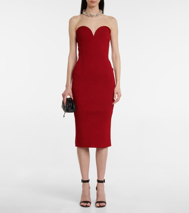 Galvan Thalia bustier midi dress