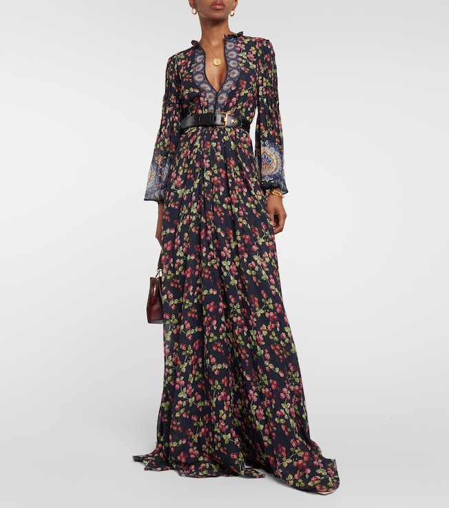 Etro Floral silk gown