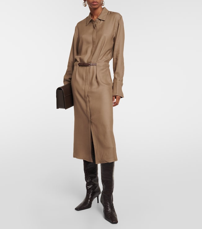 JOSEPH Daval twill midi dress