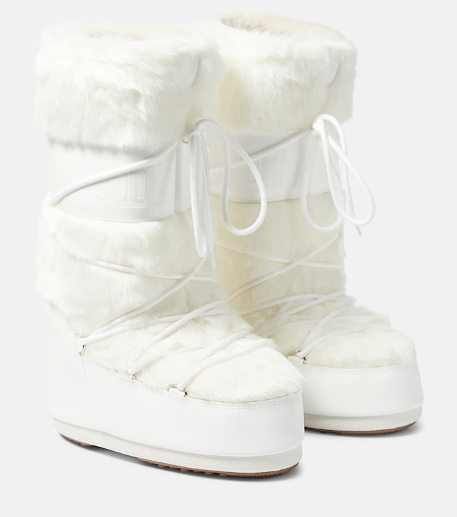 MOON BOOT Icon faux fur-trimmed snow boots