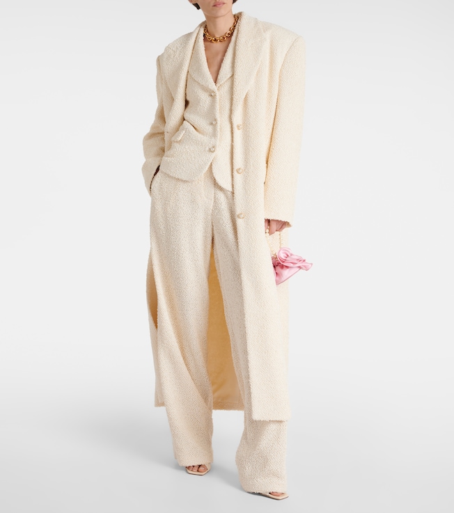 Magda Butrym High-rise bouclé wide-leg pants