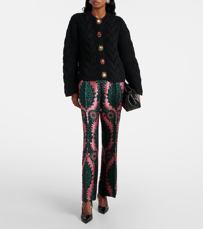 La DoubleJ Portrait embellished cardigan