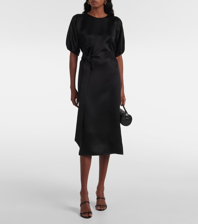 Loro Piana Bess silk satin midi dress