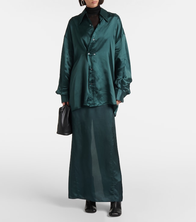 MM6 Maison Margiela Satin maxi skirt