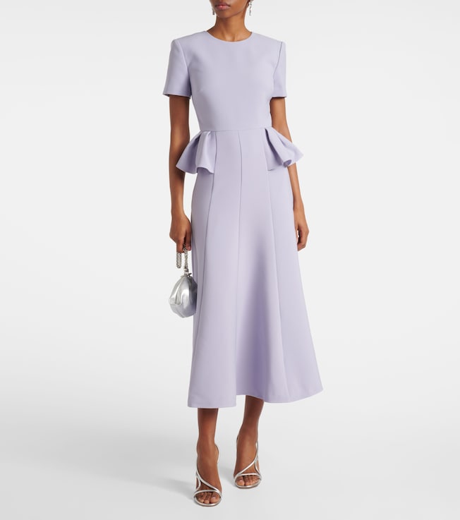 Roland Mouret Peplum crêpe midi dress