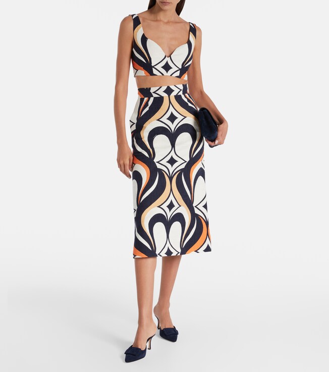 La DoubleJ Baia Jive cotton midi skirt