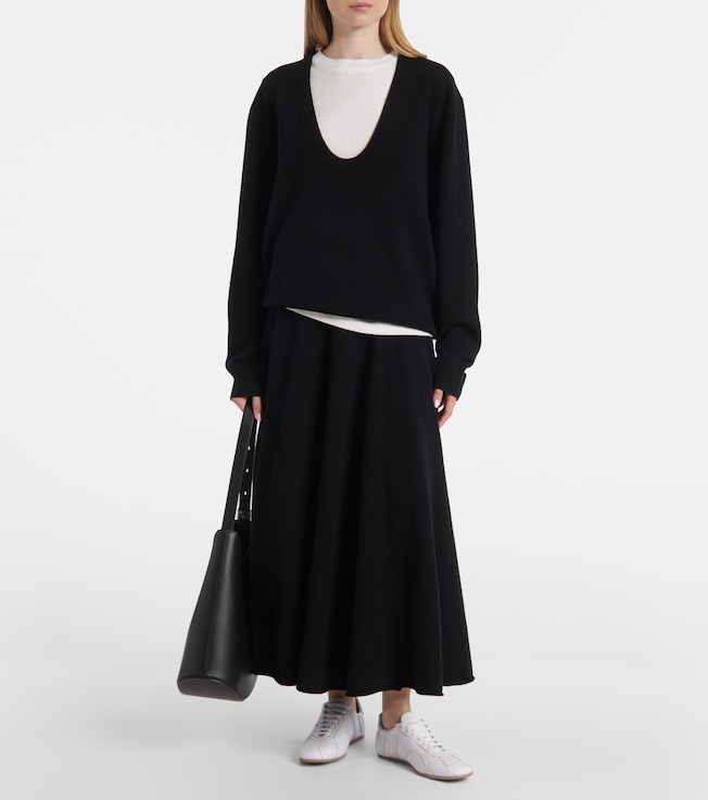 Extreme Cashmere N°313 Twirl cashmere-blend maxi skirt