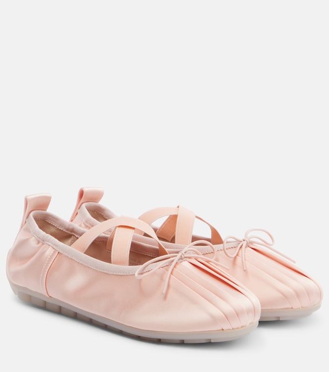 Simone Rocha Ballerina Grip satin ballet flats