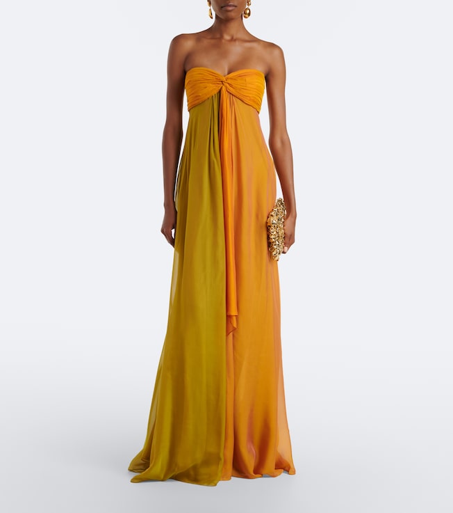 Retrofête Retrofête Lunaria chiffon maxi dress