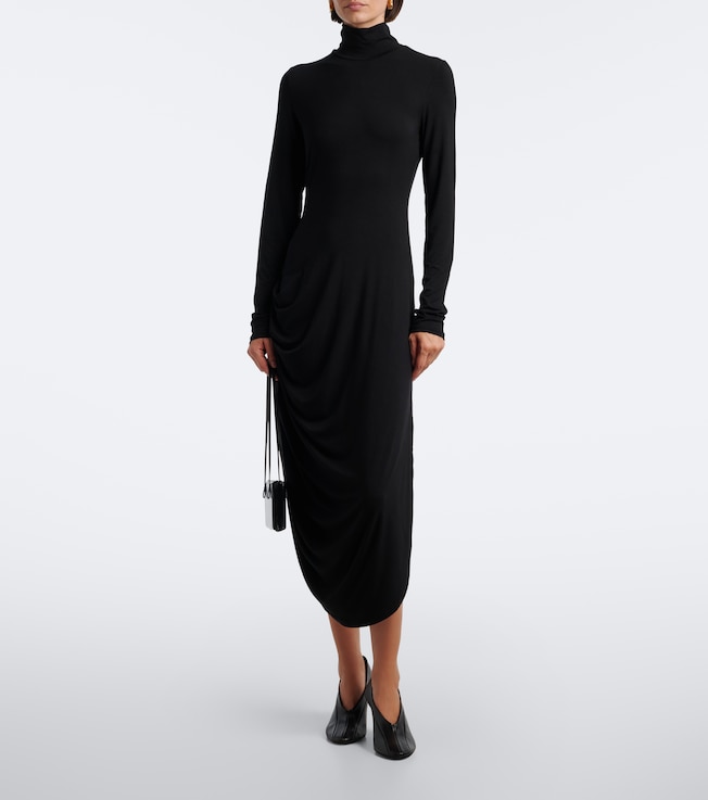 Proenza Schouler Imogen draped gathered jersey midi dress