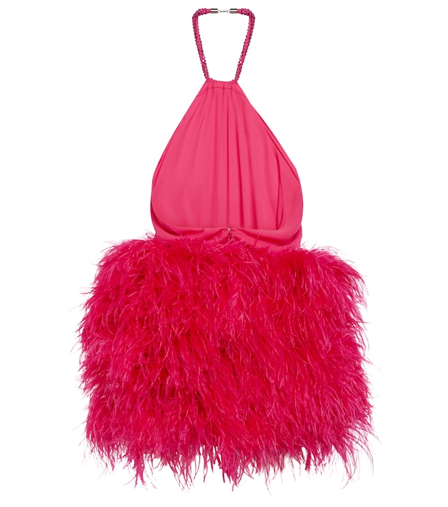 THE ATTICO Super Attico Rose embellished minidress