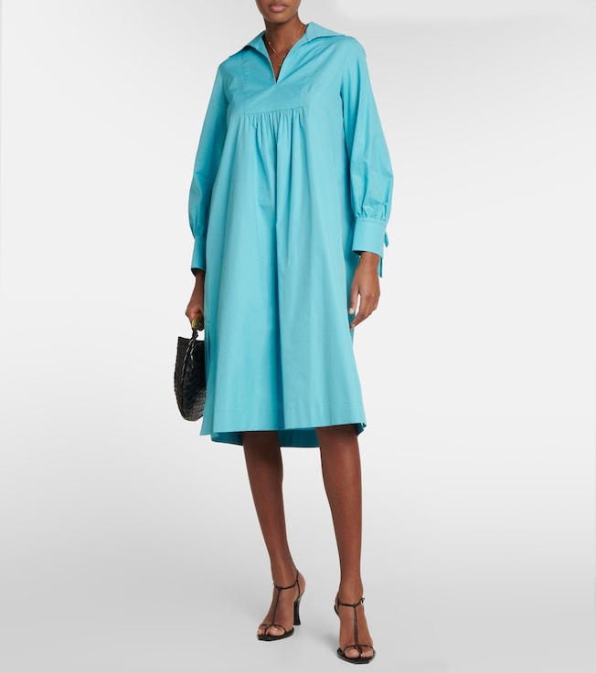 Max Mara Nupar cotton poplin midi dress