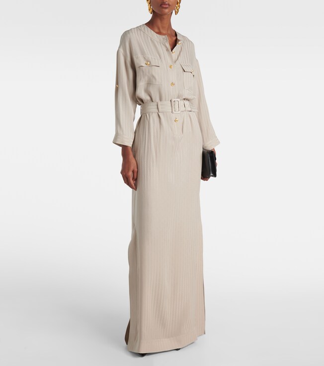 Tom Ford Striped belted shirt dress