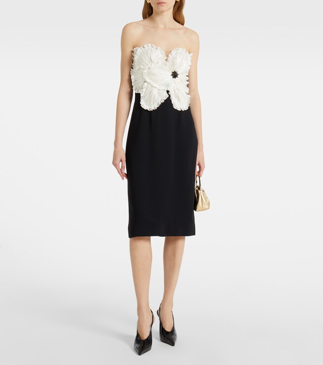 Costarellos Callula floral-appliqué embellished minidress