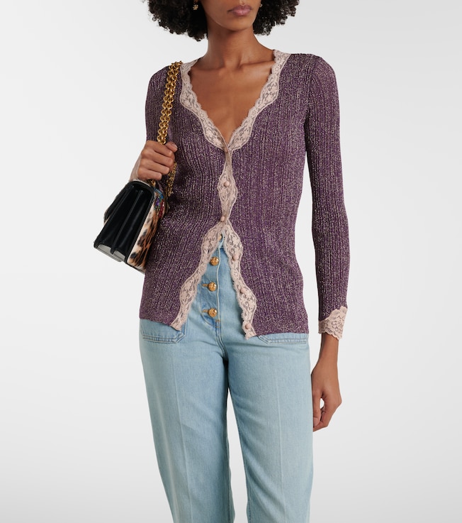 Valentino Lace-trimmed cardigan