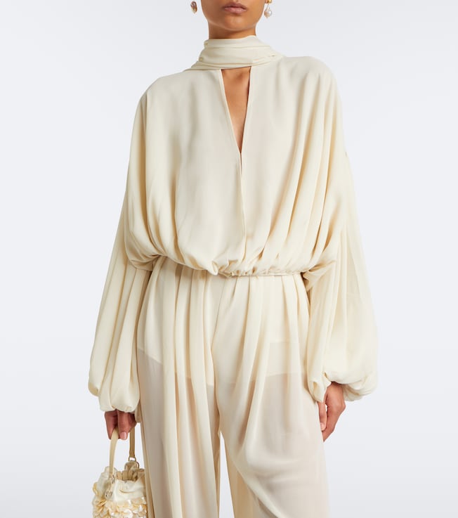 DE LA VALI Solana chiffon blouse