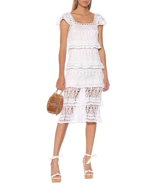 Anna Kosturova Cotillion crochet maxi dress