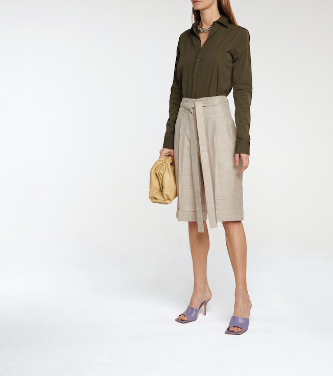 Gabriela Hearst Judy wool, silk and linen shorts