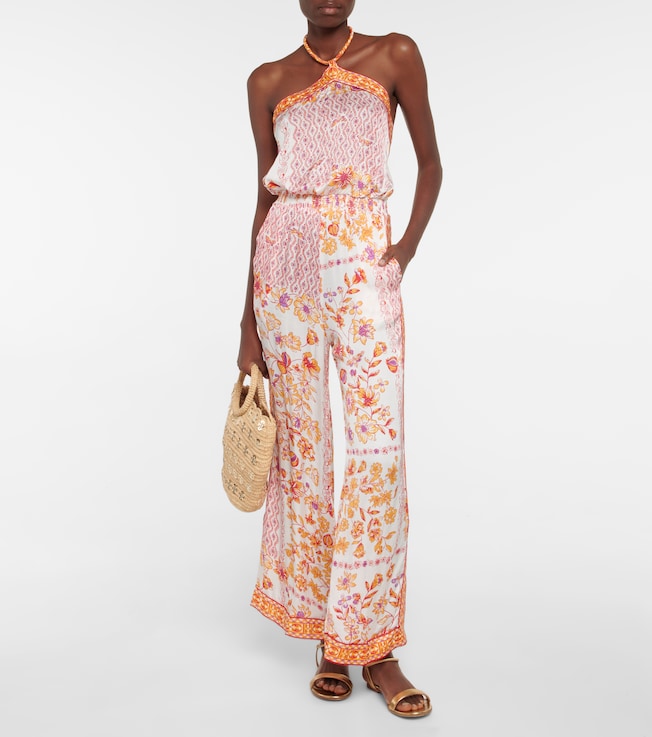 Poupette St Barth Isabelle printed halterneck jumpsuit
