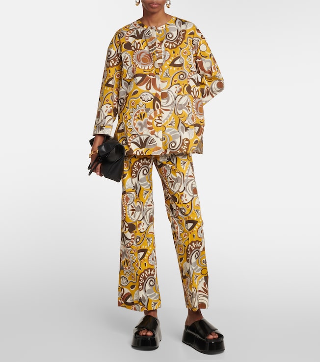 S Max Mara Ilenia printed cotton-blend blouse