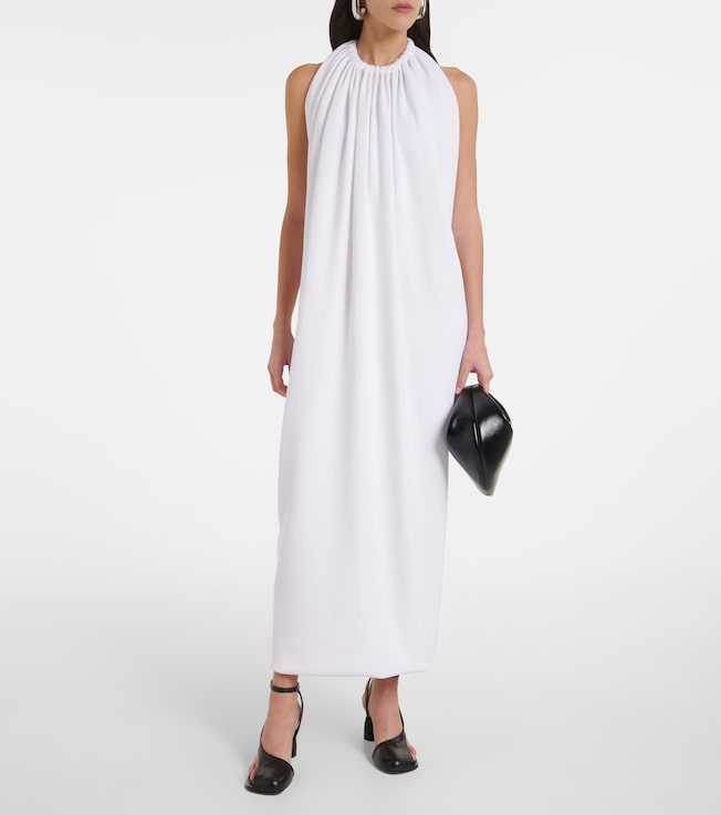 Sportmax Alceste draped halterneck maxi dress