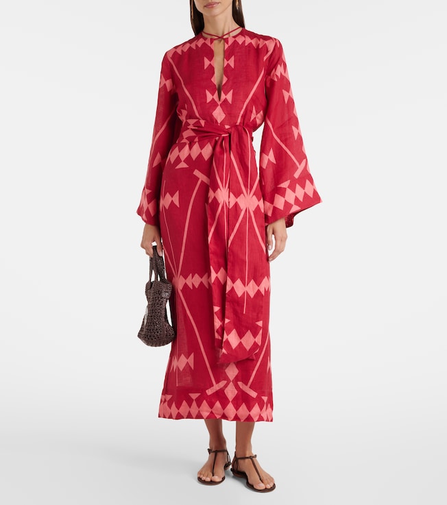 Johanna Ortiz Printed linen maxi dress