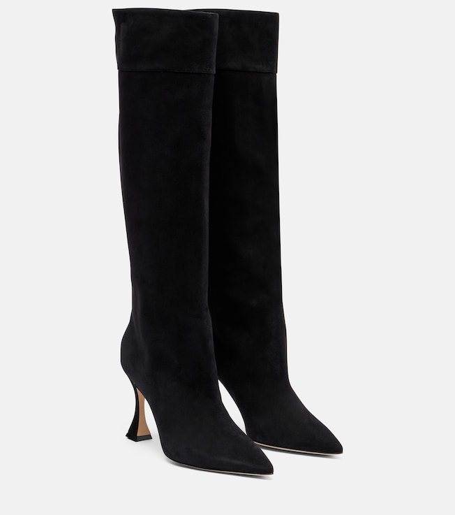 MANOLO BLAHNIK Miralone 90 suede knee-high boots