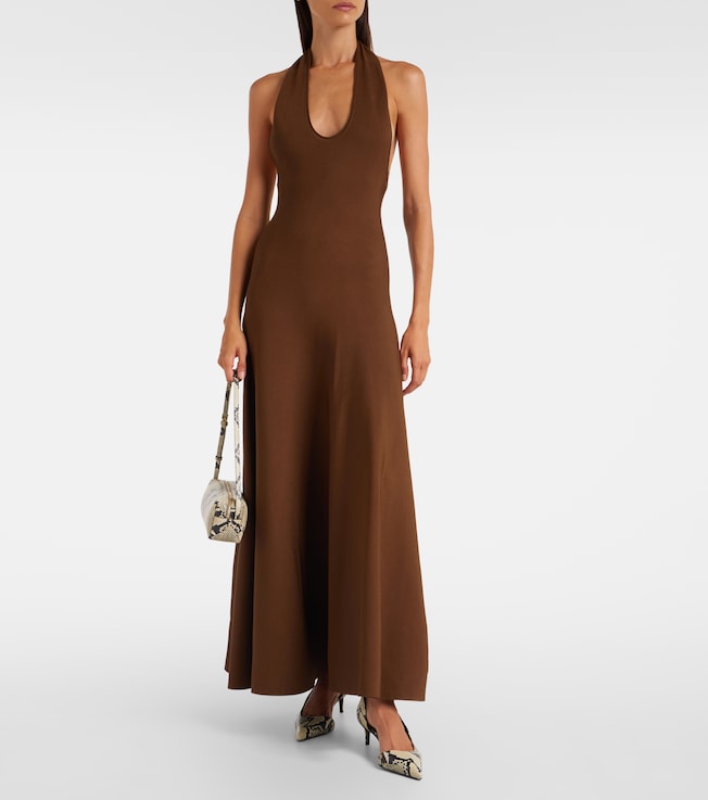 KHAITE Melina halterneck maxi dress
