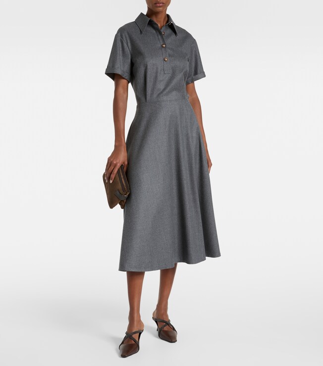 Brunello Cucinelli Virgin wool shirt dress