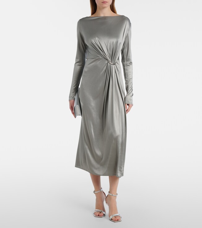 Tory Burch Gathered jersey midi dress