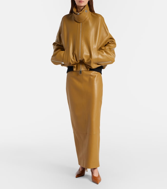 KHAITE Oversized leather jacket