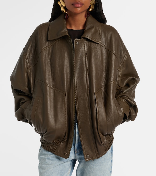 Saint Laurent Leather bomber jacket